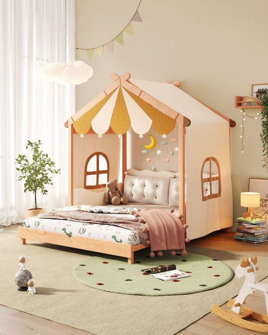 SLEEPY TIME KIDS Wooden Floor Bed Double Size