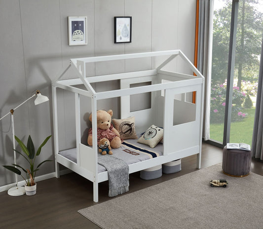 SLEEPY TIME KIDS House Bed - King Single WHITE