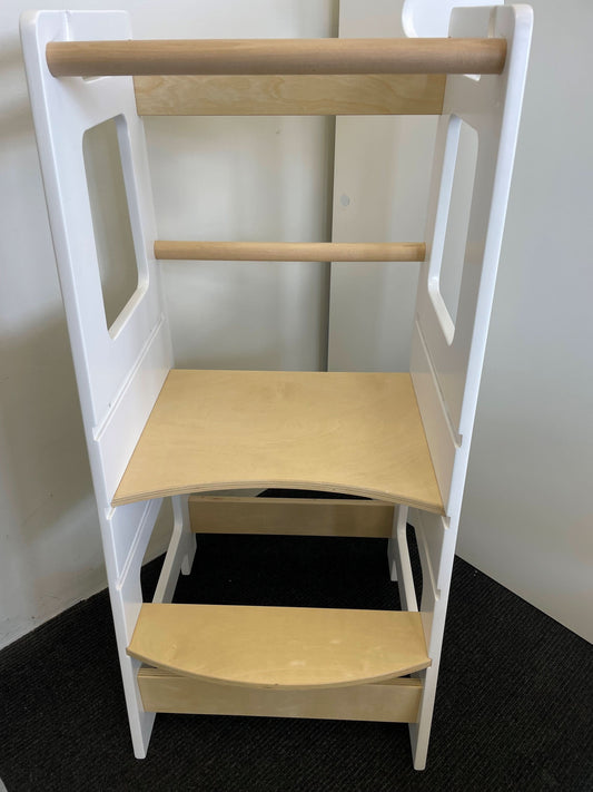 Kidz Learning Tower - White & Wood