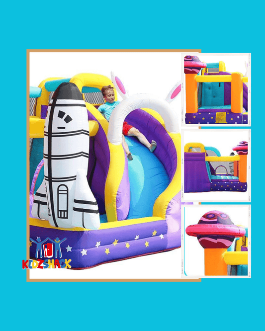 Space Inflatable Bouncy Castle with Slide and Pool / Ball Pit (72039)