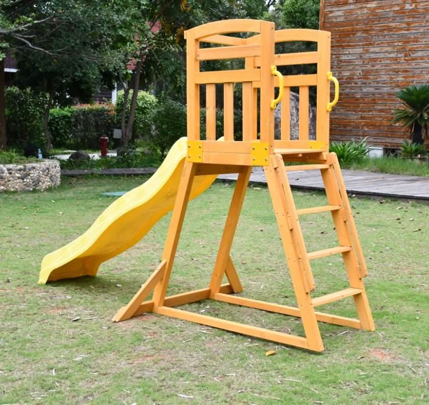Pool Slide 2.2m with Wooden Frame - Choose your colour slide