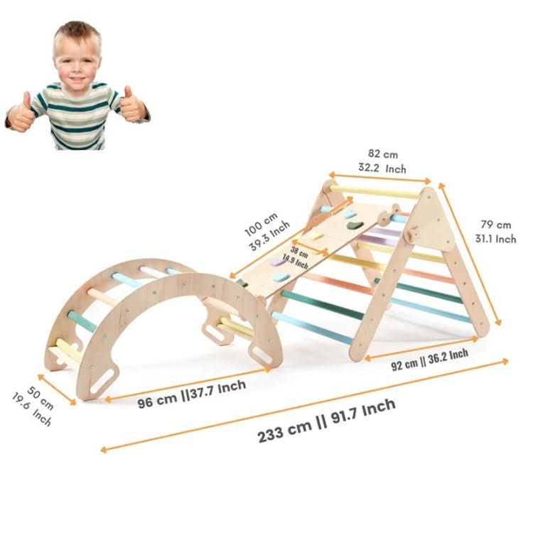 Pikler Ladder and Arch Package (3in1) - VARNISHED WOOD