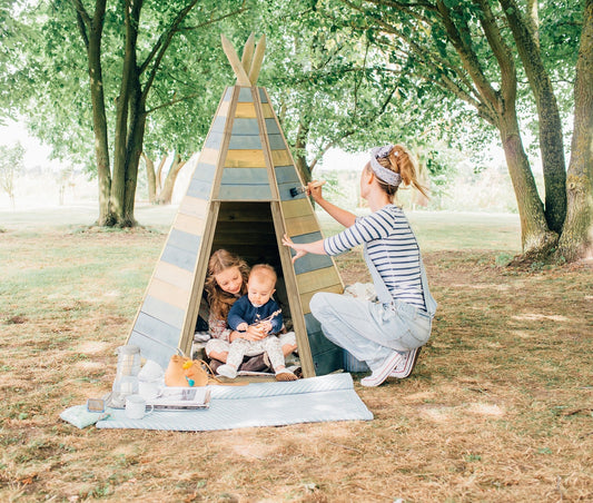Plum Small wooden Tee pee Hideaway