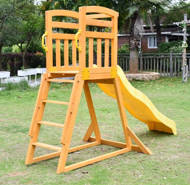 Pool Slide 2.2m with Wooden Frame - Choose your colour slide