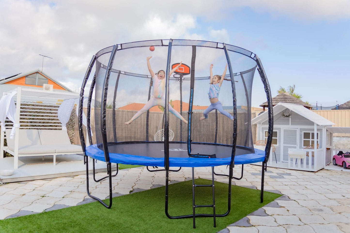 Kidzshack 12Ft Round Enclosed Trampoline