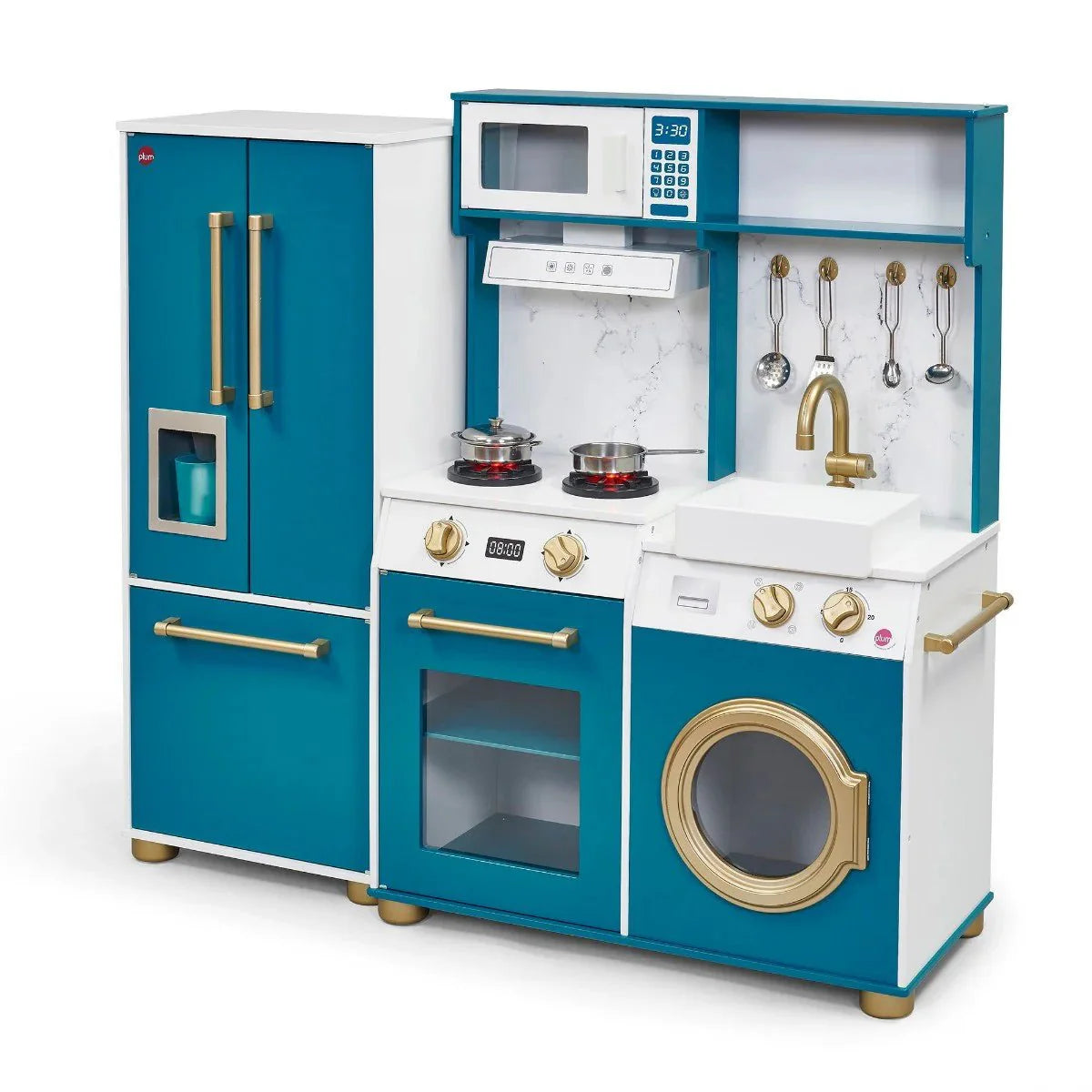Bakehouse Traditional Wooden Kitchen with Fridge – Oxford Blue