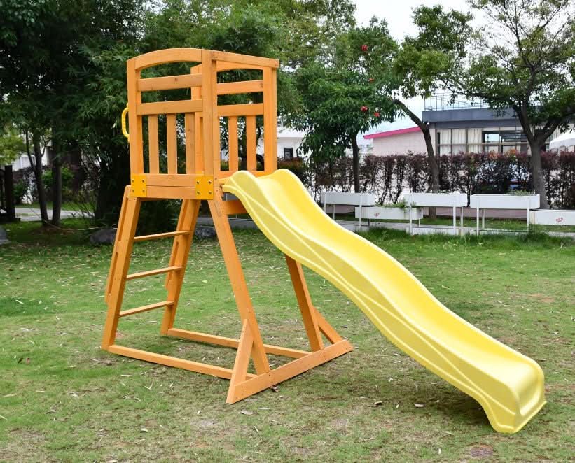 Pool Slide 2.2m with Wooden Frame - Choose your colour slide