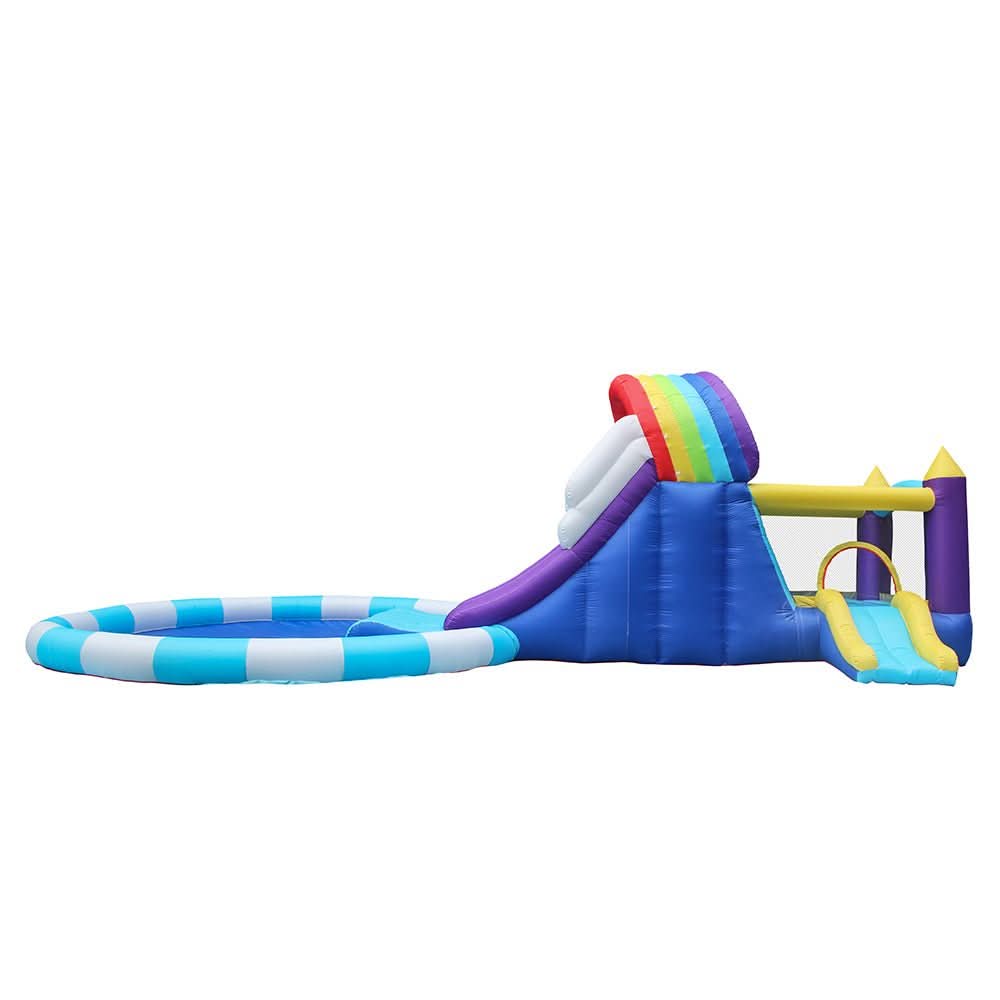 Rainbow Pool and Bounce Castle with Dual Slides / Ball Pit (63102)