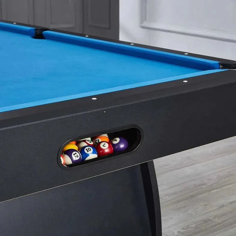 ActiveGo BreakShot 7ft High Speed Velvet Cloth Pool and Billiards Table with Ball Return, Solid Legs, 3-IN-1 Top for Table Tennis, full table Table Tennis and Pool  Pool Cues, Balls and Accessories Included