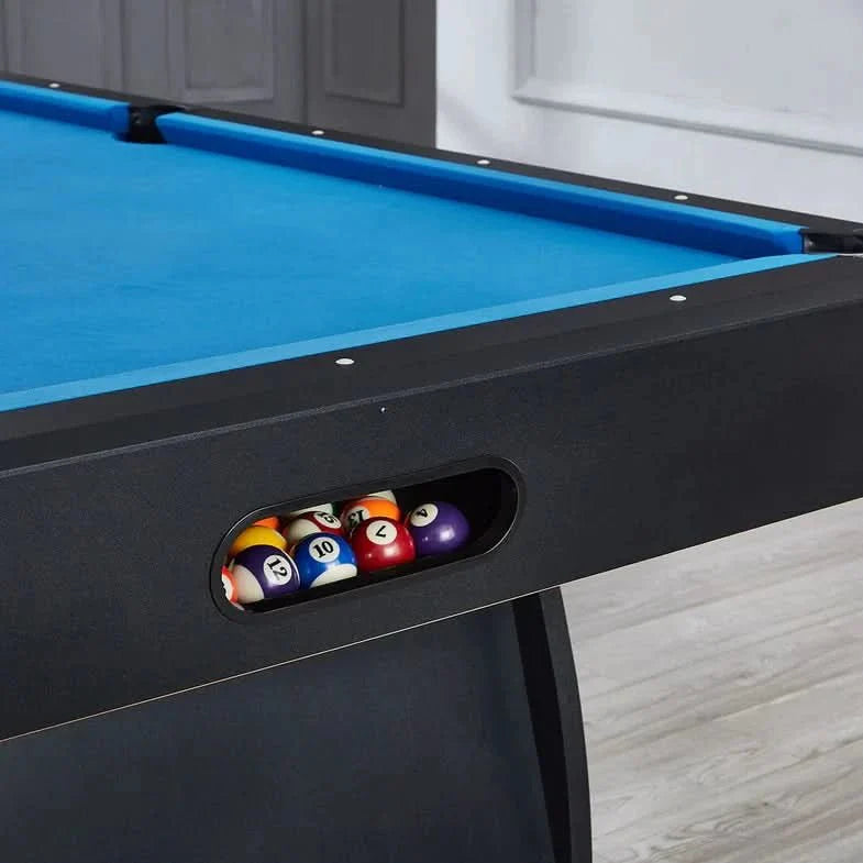 ActiveGo BreakShot 7ft High Speed Velvet Cloth Pool and Billiards Table with Ball Return, Solid Legs, and Pool Cues, Balls and Accessories Included