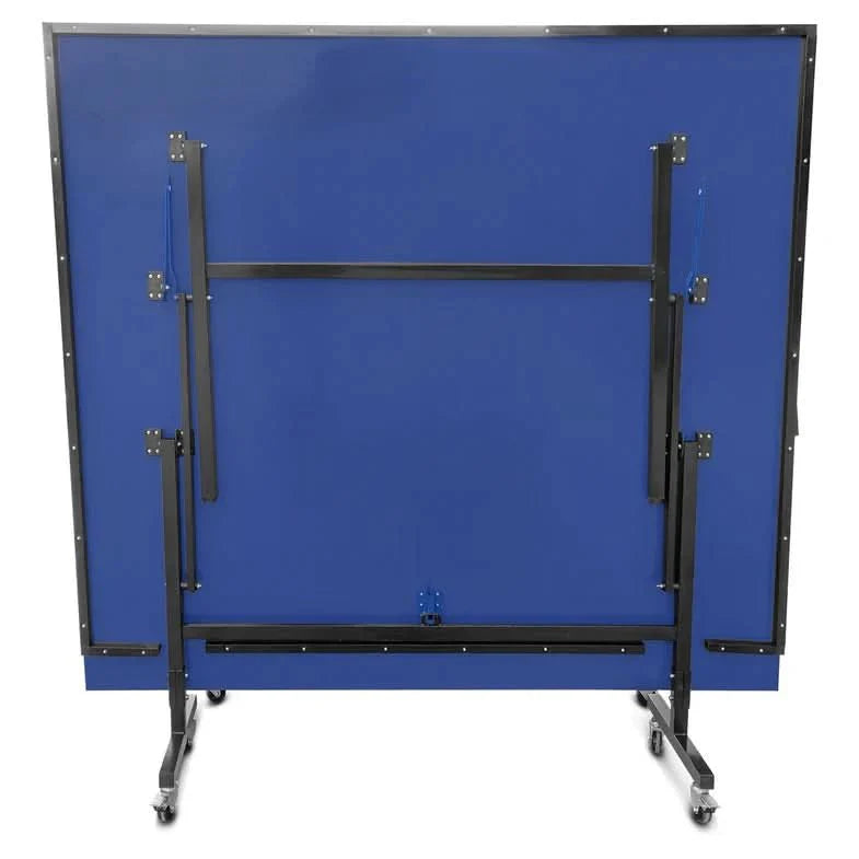 ActiveGo RallyStrike Steel Framed, Regulation Sized, Foldable Table Tennis Ping Pong Table with Roll Away Design, Bats, Net and Ball Included