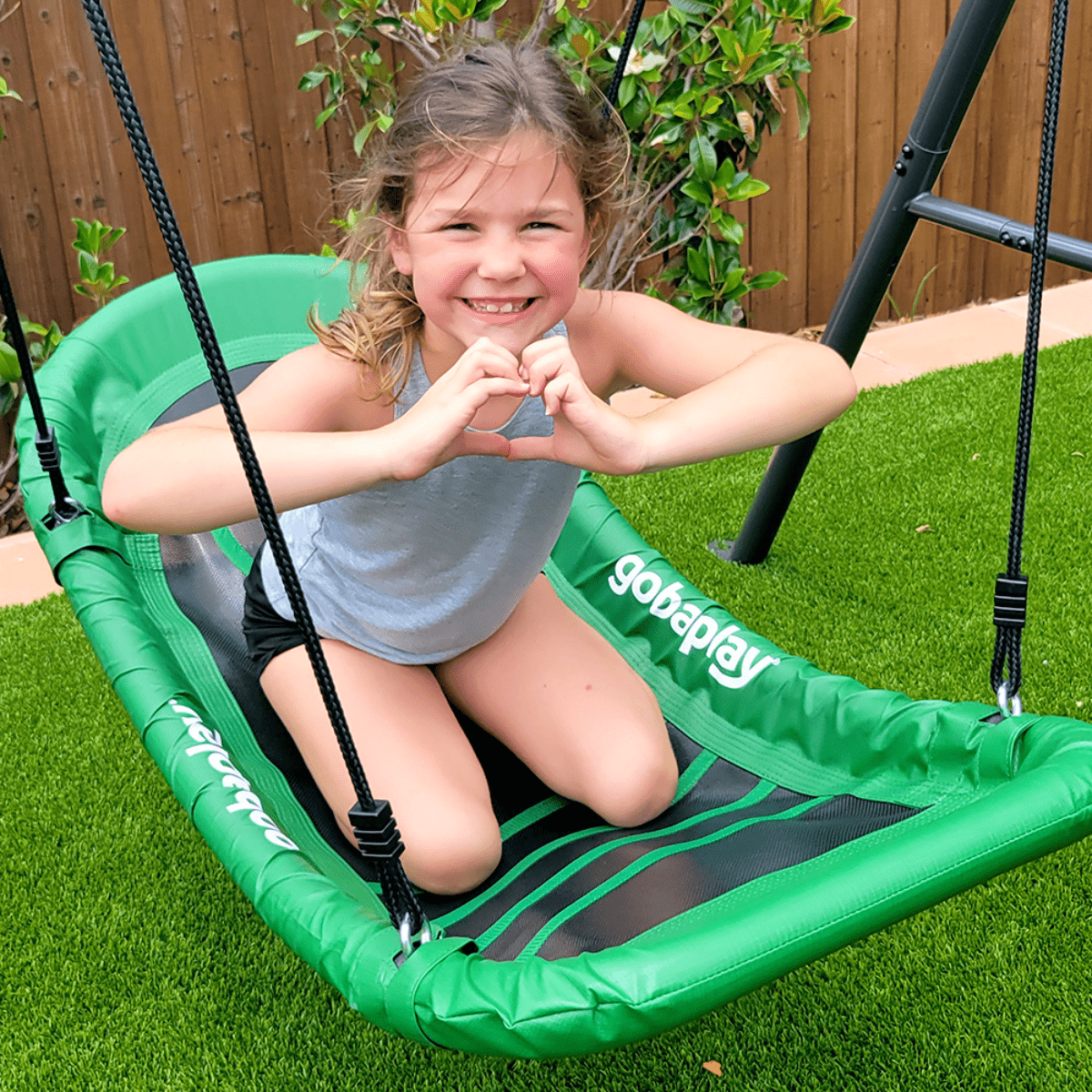 Gobaplay Single Swing Set With Boat Wing