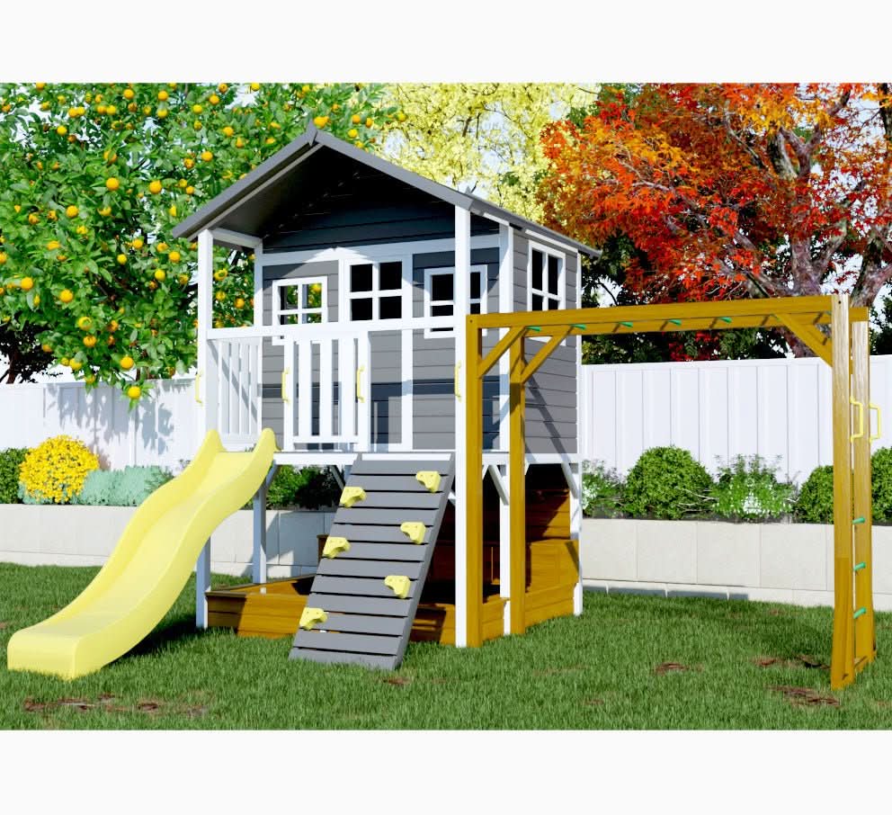 Caboodle Shack with Mud Kitchen & Monkey Bars