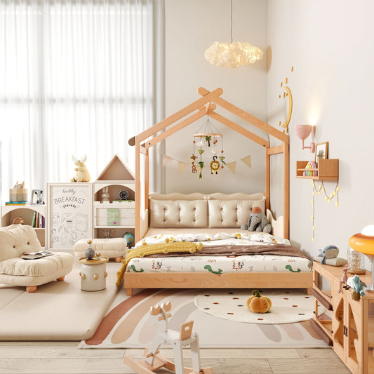 SLEEPY TIME KIDS Wooden Floor Bed Double Size