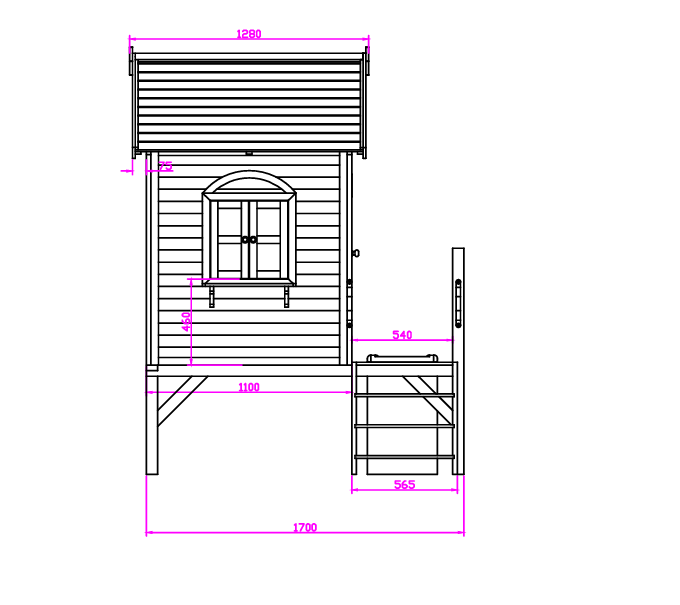 Deposit - Happy Shack Elevated WITH RED SLIDE ($1299)