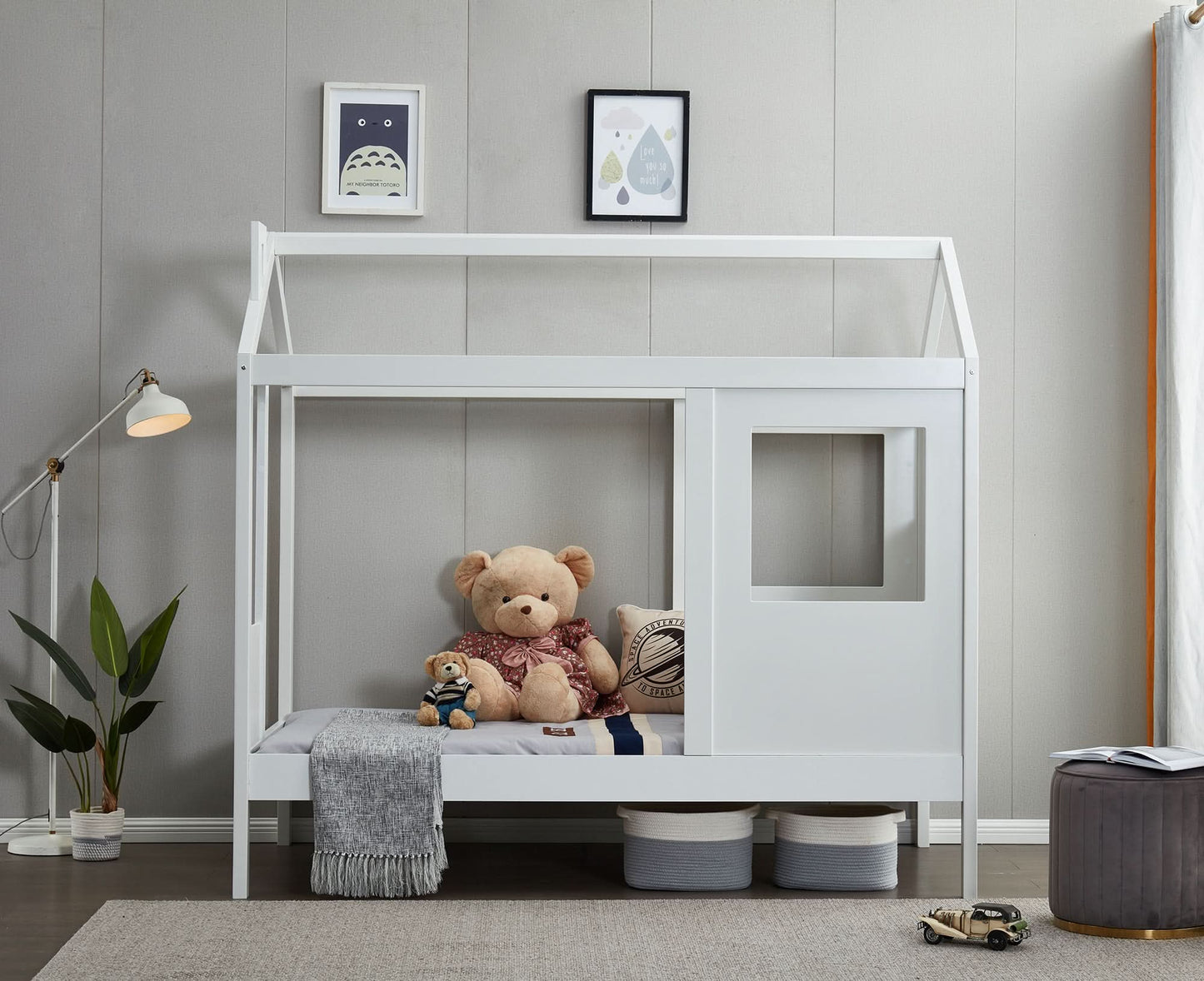 SLEEPY TIME KIDS House Bed - King Single WHITE