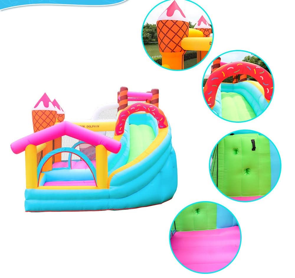 Candy Inflatable Bouncy Castle with Slide and Ball Pit (72043)