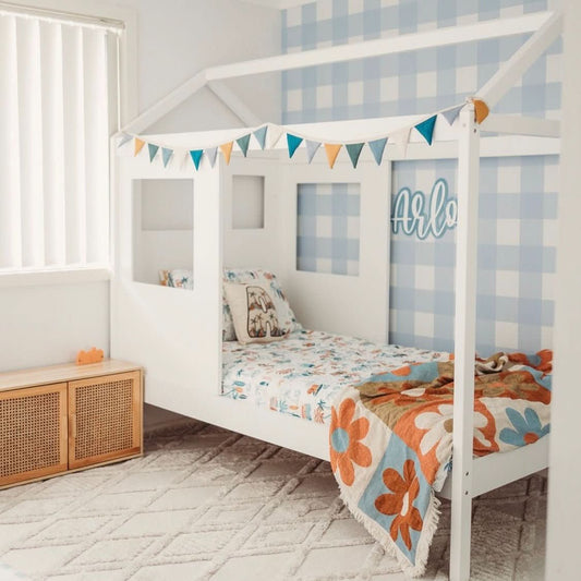 SLEEPY TIME KIDS House Bed - King Single WHITE