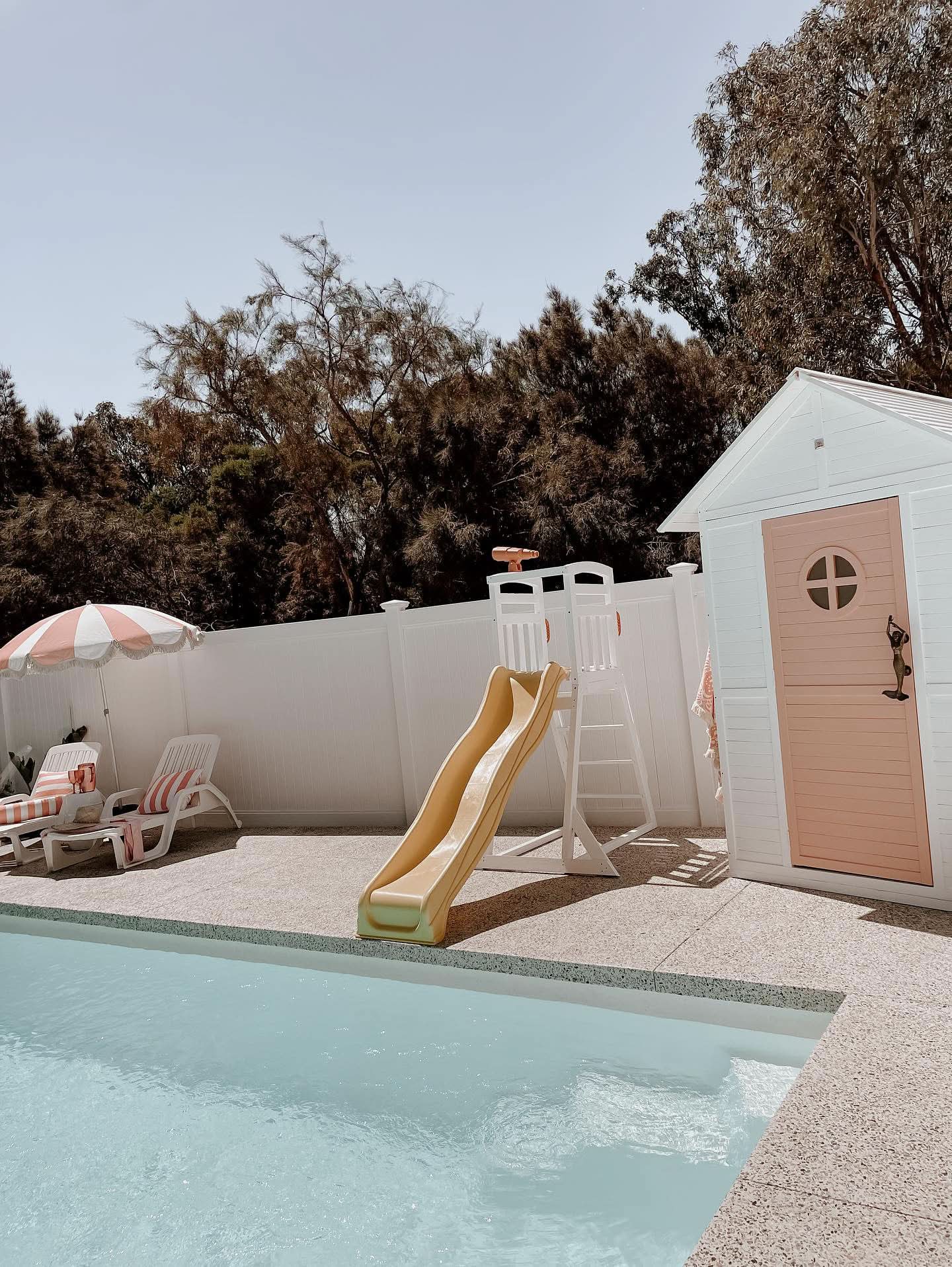 Pool House + Pool Slide Package