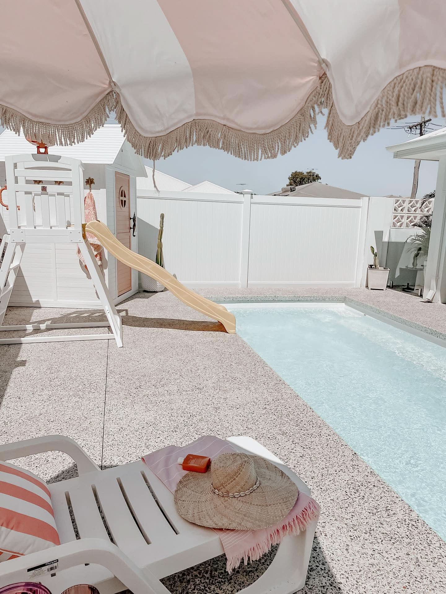 Pool House + Pool Slide Package