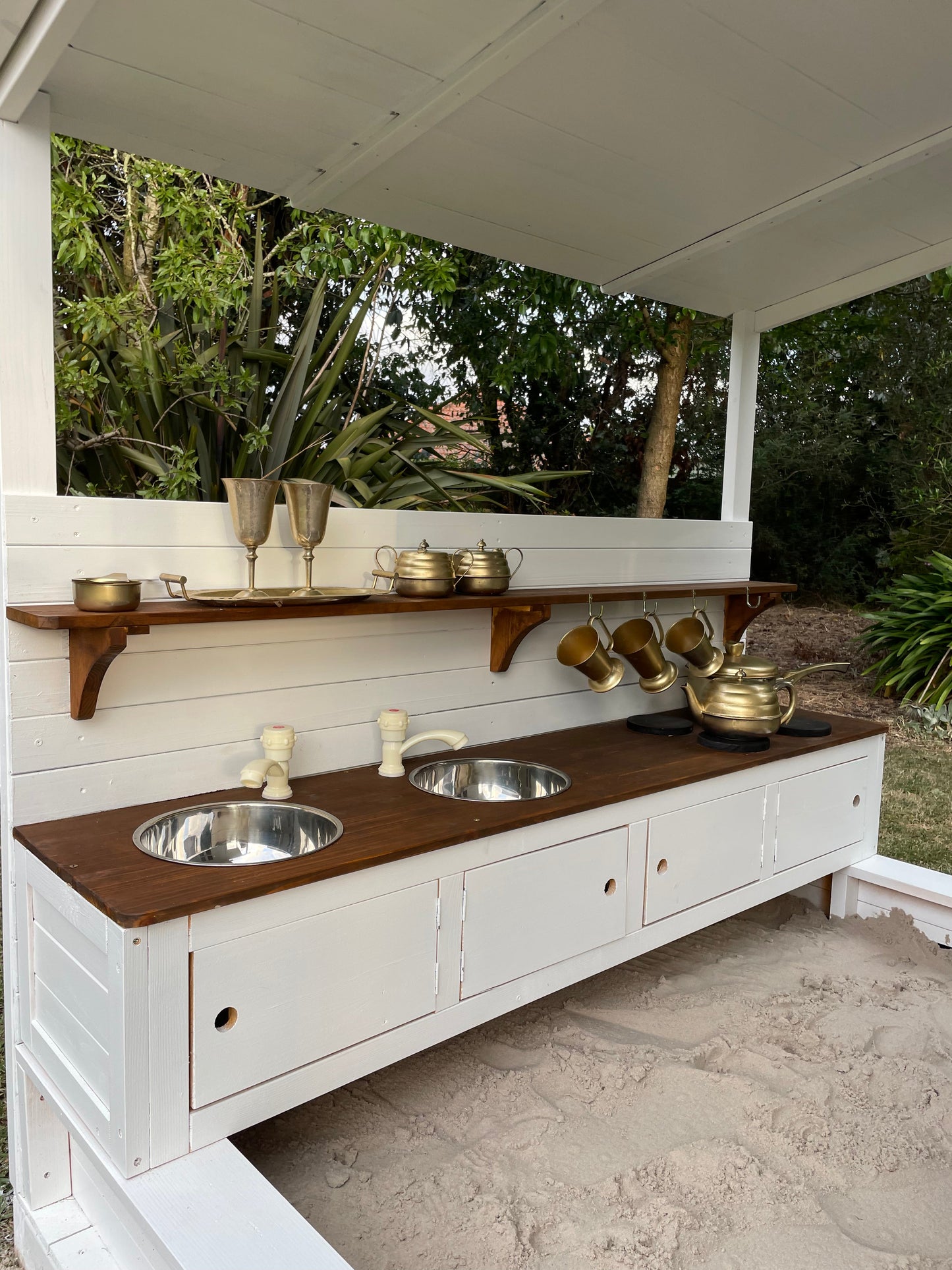 Jolly Shack Cubby House with Mud Kitchen & Swing Set