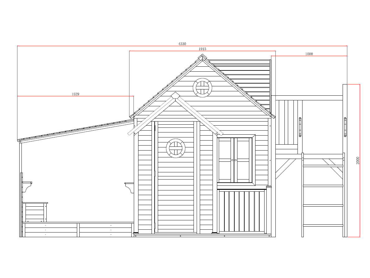 Deposit - Jolly Shack with Mud Kitchen & Swing Set ($3457)