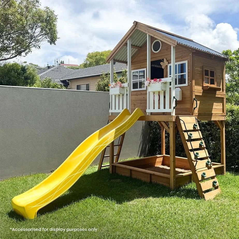 Lifespan Kids Winchester Cubby House with 1.45m Elevation Platform and 3m Yellow Slide