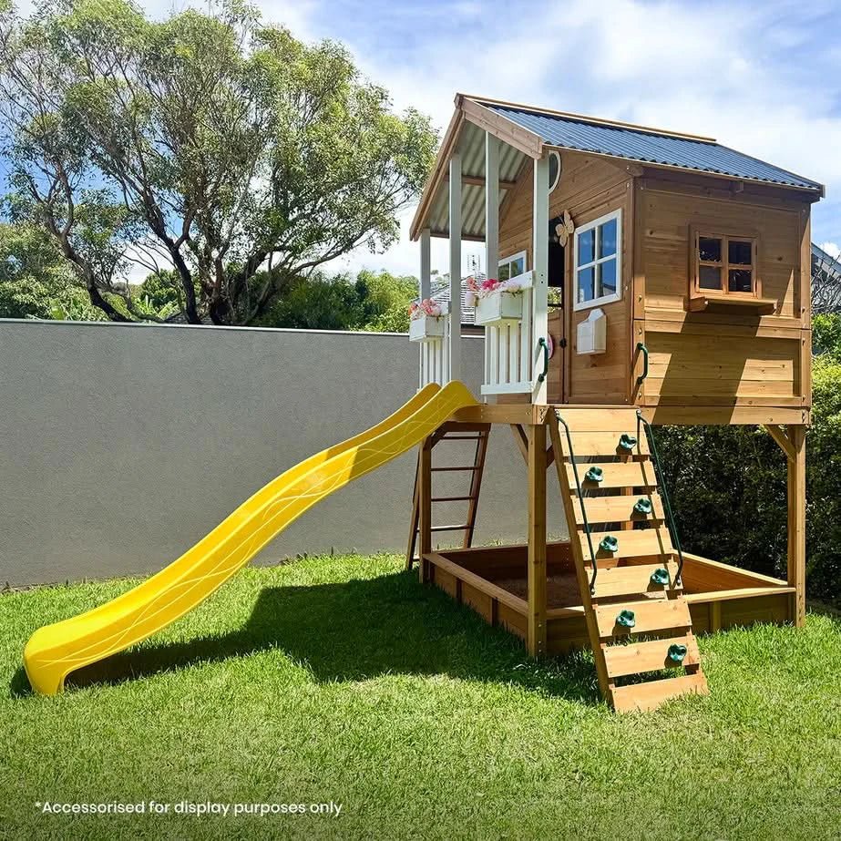 Lifespan Kids Winchester Cubby House with 1.45m Elevation Platform and 3m Yellow Slide