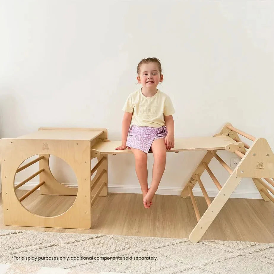 Lifespan Kids Pikler Climbing Frame Package with Slide, Arch & Cube