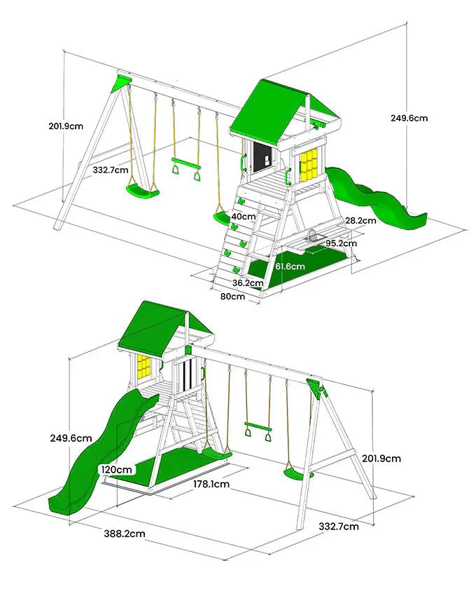 Lifespan Kids Birmingham Play Centre Set with 2.2m Blue Slide