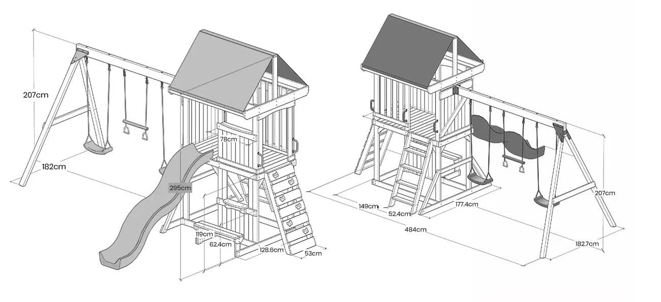 Lifespan Kids Carindale Play Centre Set with 2.2m Green Slide