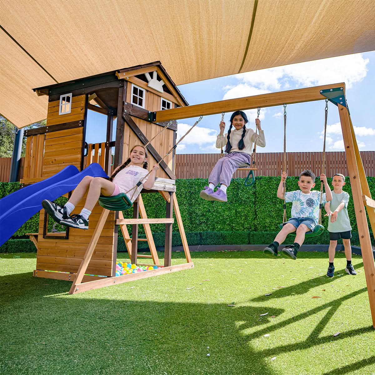 Lifespan Kids Darlington Play Centre Set with 2.2m Blue Slide