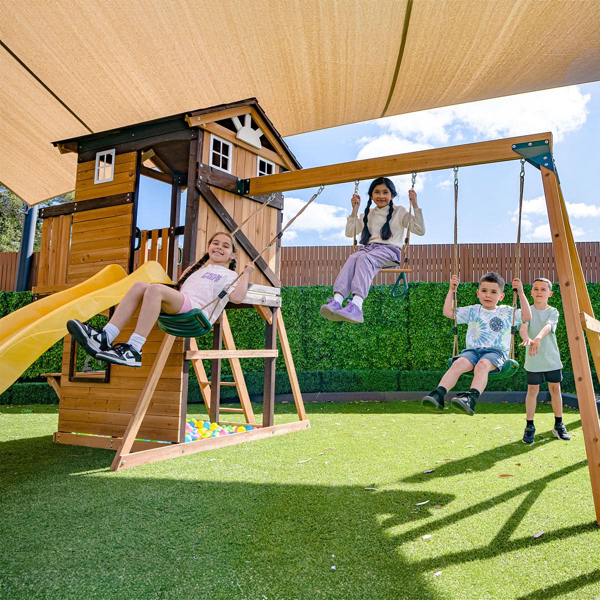 Lifespan Kids Darlington Play Centre Set with 2.2m Yellow Slide