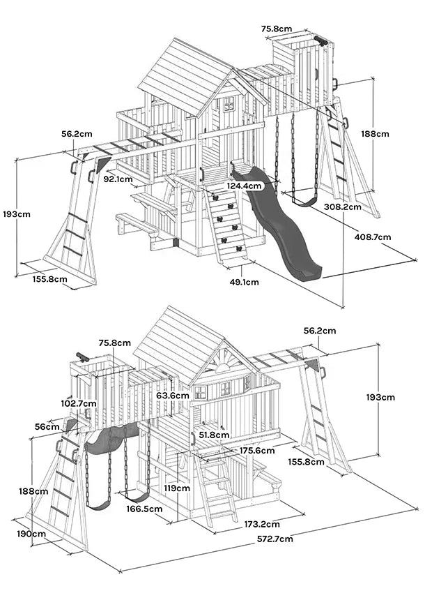 Lifespan Kids Kensington Play Centre Set with 2.2m Blue Slide