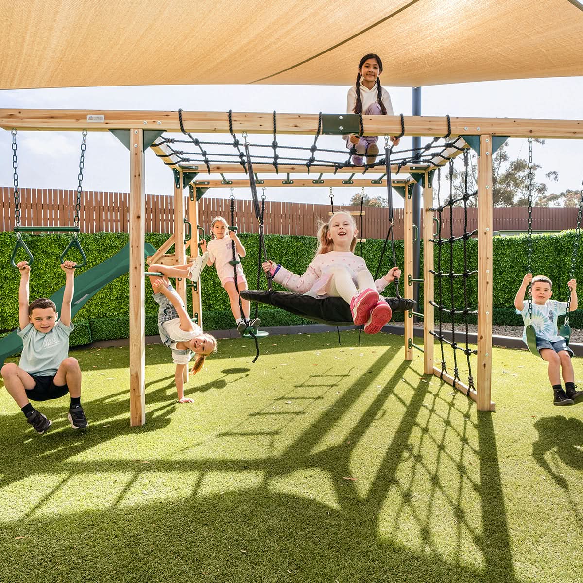 Lifespan Kids Orangutan Climbing Cube Jungle Gym Play Centre + Green Slide