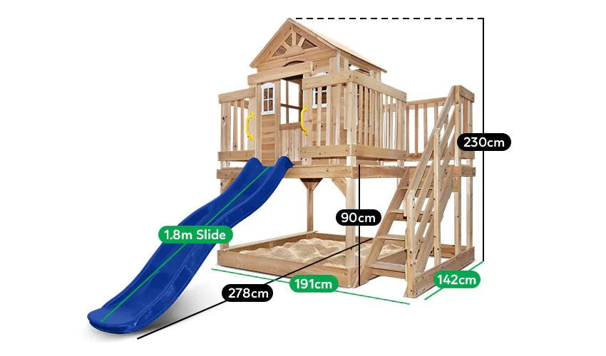 Lifespan Kids Silverton Play Centre With 1.8m Blue Slide