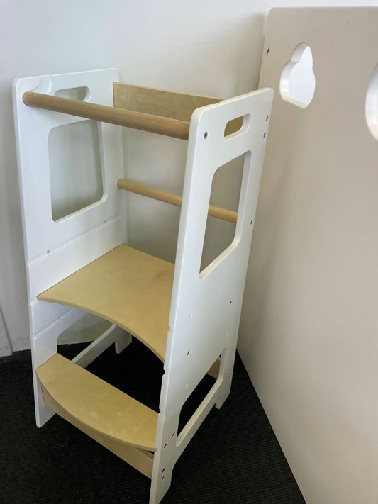 Kidz Learning Tower - White & Wood