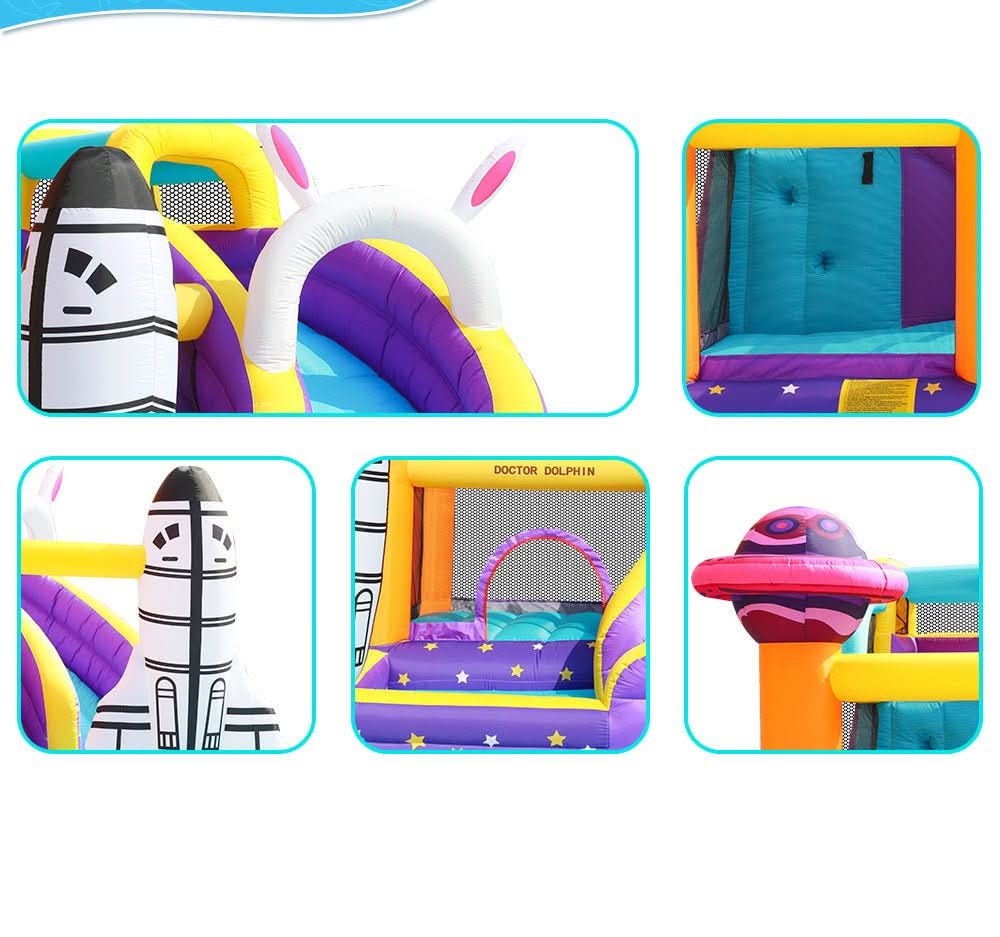 Space Inflatable Bouncy Castle with Slide and Pool / Ball Pit (72039)