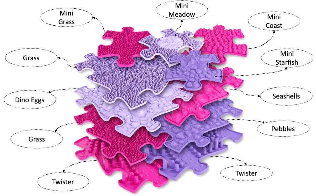 Muffik Pink Sensory Playmat Set - Tinnitots