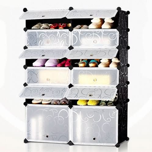 Stylish Shoe Cabinet 12 Shelf