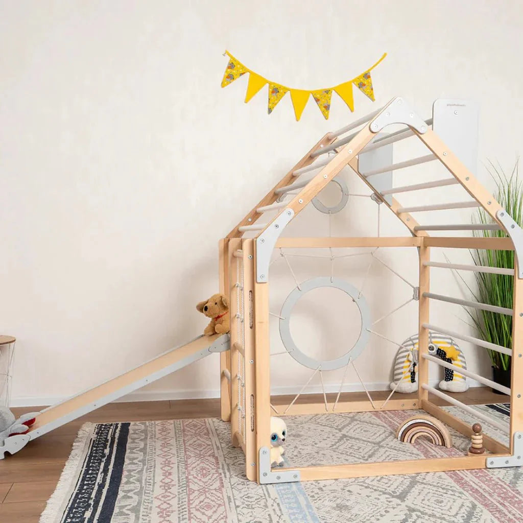 Scandinavian Wooden Climbing Playhouse