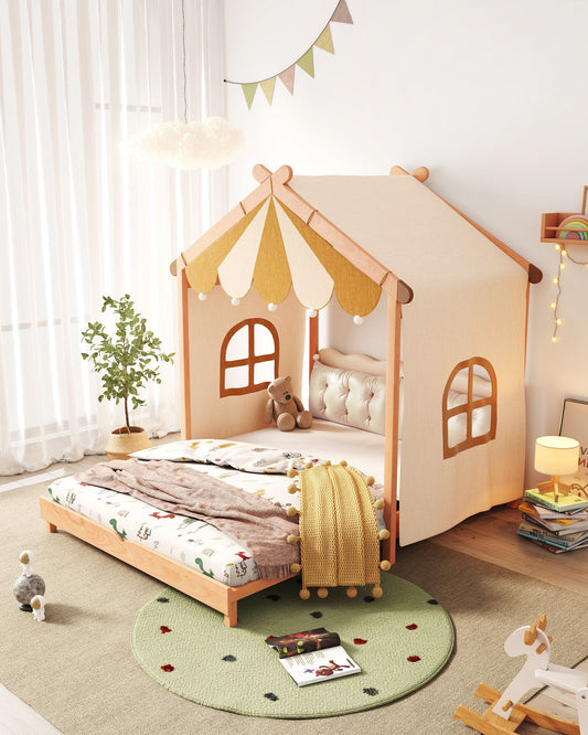 LAYBY - SLEEPY TIME KIDS Wooden Floor Bed Double Size ($1599)