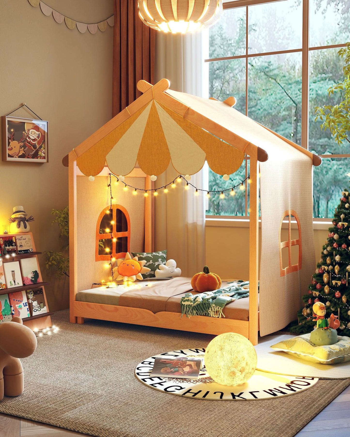 LAYBY - SLEEPY TIME KIDS Wooden Floor Bed Double Size ($1599)