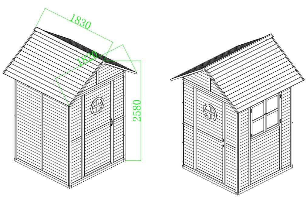 Pool Beach Change House Storage Shed ONLY