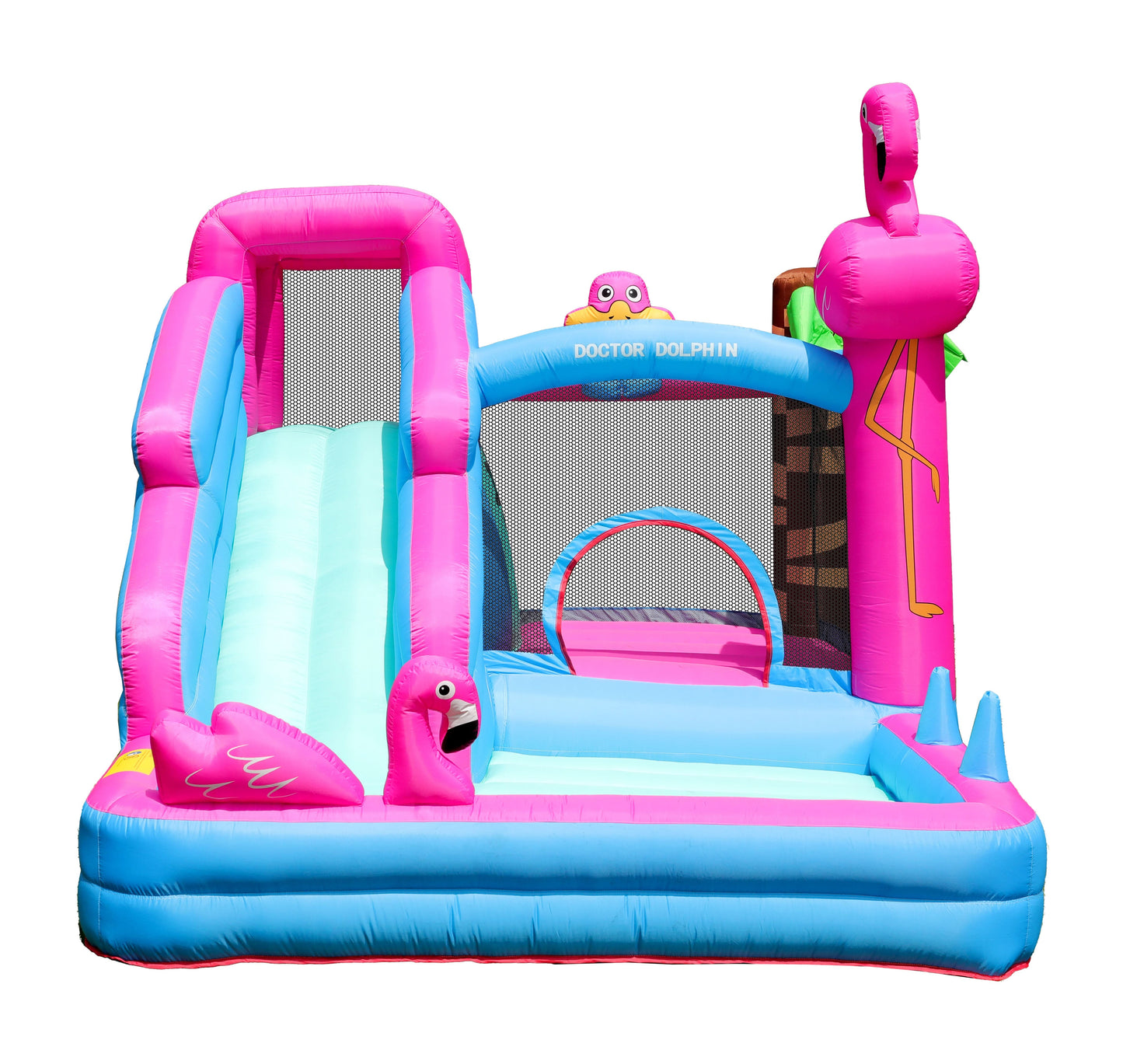 Flamingo Fun Inflatable with Slide and Pool (72044)
