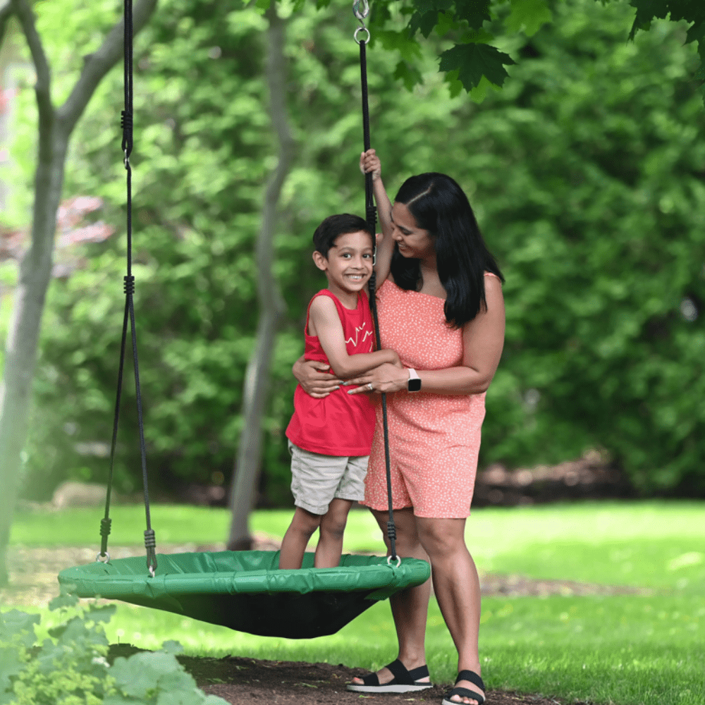Gobaplay Single Swing Set With Round Wing