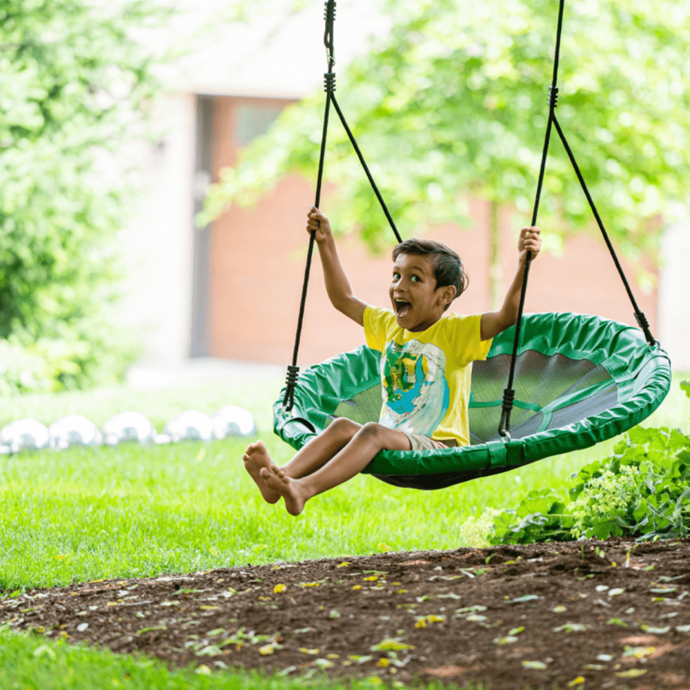 Gobaplay Single Swing Set With Round Wing