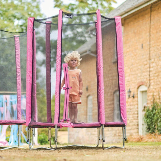 Plum 4ft Junior Springsafe Trampoline & Enclosure - Pink