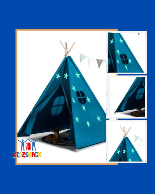 TeePee Tent Blue/Green with Window
