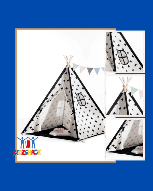 TeePee Tent White/Black with Window